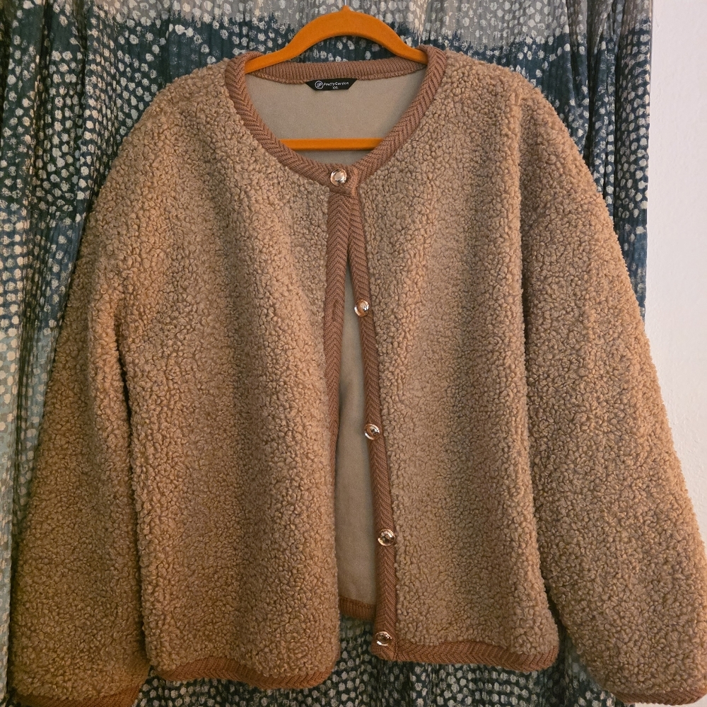 Cozy Tan Sherpa Jacket